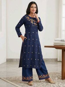 Stylish Navy Blue Kurta