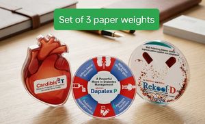 Set of 3 Plastic Paperweights