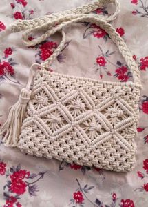 Boho Macrame Crossbody Bag
