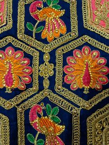 Pink Net Dupatta with Gold Embroidery