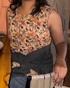 handmade block print short kurti