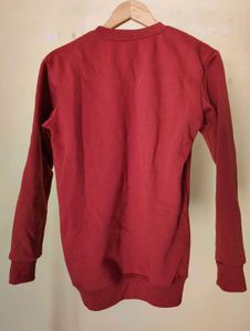 Brownish Maroon Graphic Sweatshirt