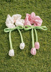 Tulip Flower Hair Ties - Set of 2