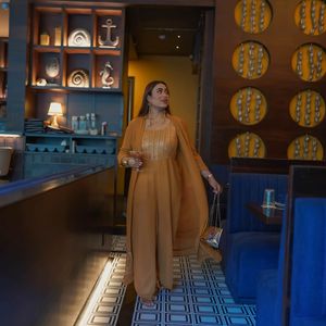 Mustard jumpsuit Set with Jacket