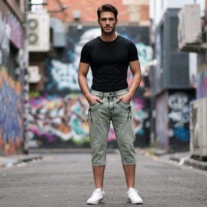 Men's Vintage Wash Capri Jeans