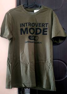 Olive Green "Introvert Mode" T-Shirt