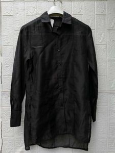 New with tag Korean Chic Black Sheer Button-Up Shi