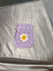 Handmade Crochet Daisy Pouch