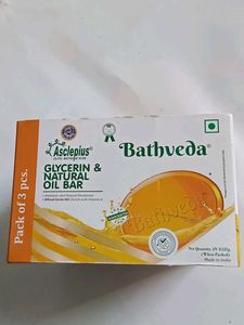 Bathveda Glycerin &amp; Natural Oil Bar - 3pcs Pack