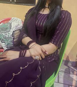 Elegant Purple Sequined Kurta Set