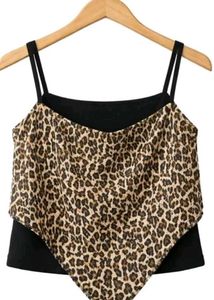Leopard Print Layered Cami Top