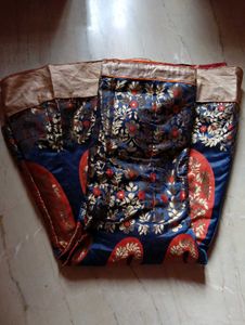 Elegant Blue and orange lehenga