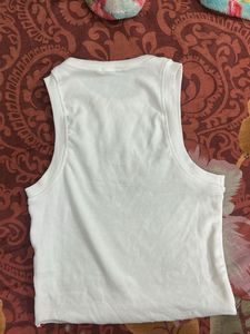 White "NY State" Graphic Tank Top