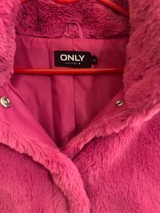 ONLY Pink Faux Fur Jacket
