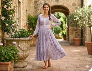Beautiful Floral Print Maxi Dress