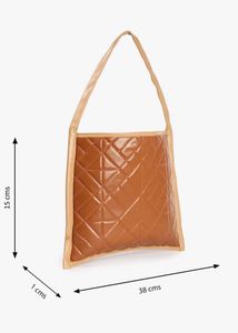 Wknd Quilted Shoulder Tote Bag