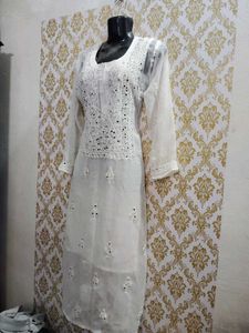 Chicken Mirror Work  Kurta For Women And Girls