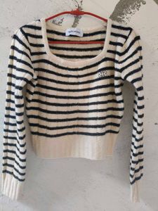 Striped Cropped Sweater