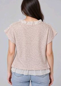 Chic Ruffled Button-Up Top
