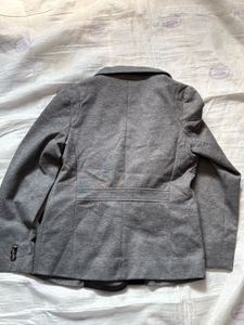 Grey Double-Breasted Blazer