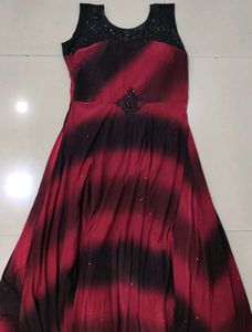 Stunning Red & Black Ombre Gown