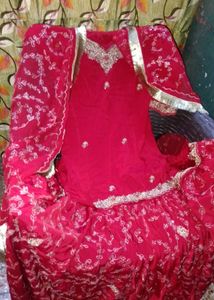 Beautiful Red Bridal Lehenga Choli Set