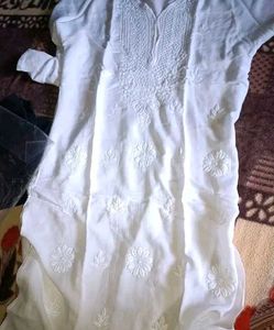 White Chikankari Kurta