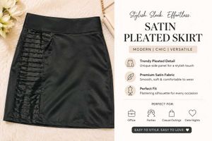 Satin Pleated Skirt