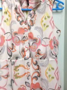 Floral Print Sleeveless Dress