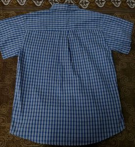 Rogoes Blue Checkered Button-Up Shirt