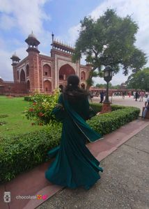 gown with duppata set 💚