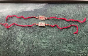 Sparkling "BRO" Rakhi Bracelets
