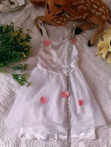 Very Pretty &amp; Cute Net With Satin Frock