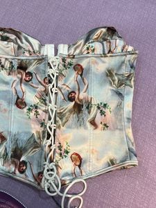 Imported Satin Silk Designer Corset Top