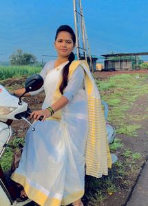 Elegant White Kerala Cotton Saree
