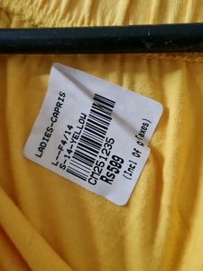 Yellow Ladies Capri