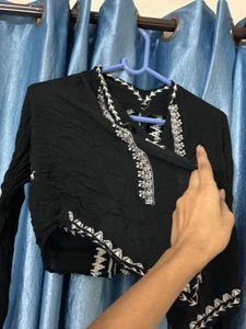 Boho Embroidered Black Jacket
