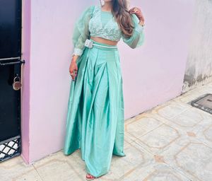 Plazo Pants With Blouse