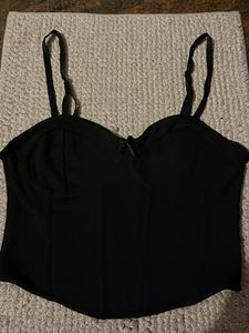 trendy black corset top