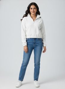 Cozy White Fleece Pullover