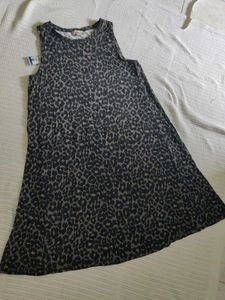 Leopard Print Sleeveless Mini Dress