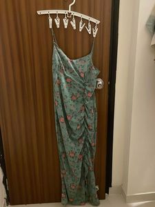 Floral Ruched Slip Dress