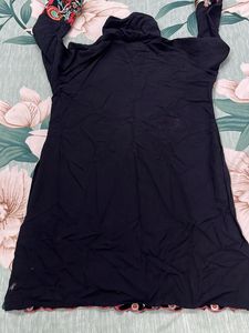 girl ethnic Black Embroidered co-ord  Set