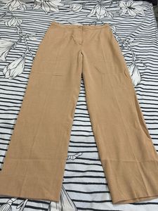 Classic Tan Wide Leg Trousers