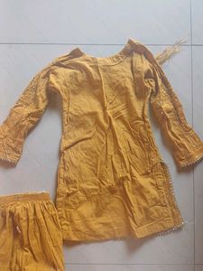 Yellow Embroidered Kurta Set of 2