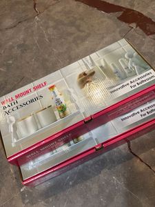 2 Wall Mount Bath Accessories Shelf