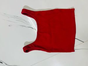 Red Cropped Tank Top