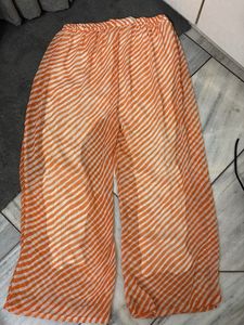 Orange Striped Palazzo Pants