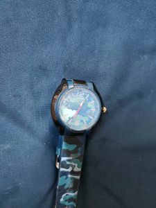Blue Camouflage Watch