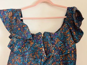 Premium: Stunning Jacquard Ruffle Dres